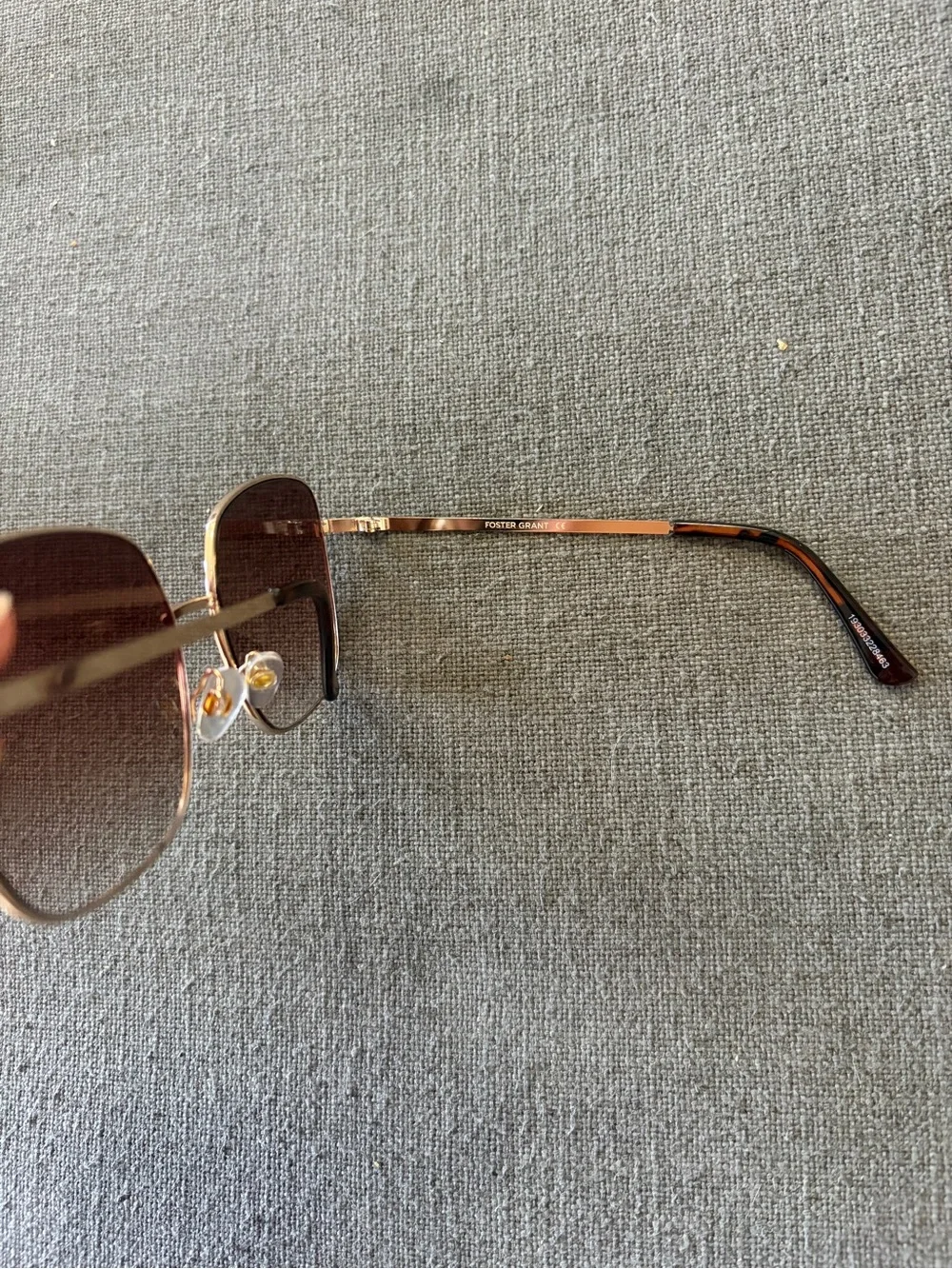 Foster Grant Women's Gold Frame with Brown Gradient Lenses Sunglasses